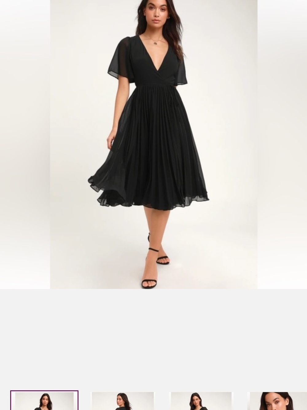 Lulus Pleared Midi Wrap Dress